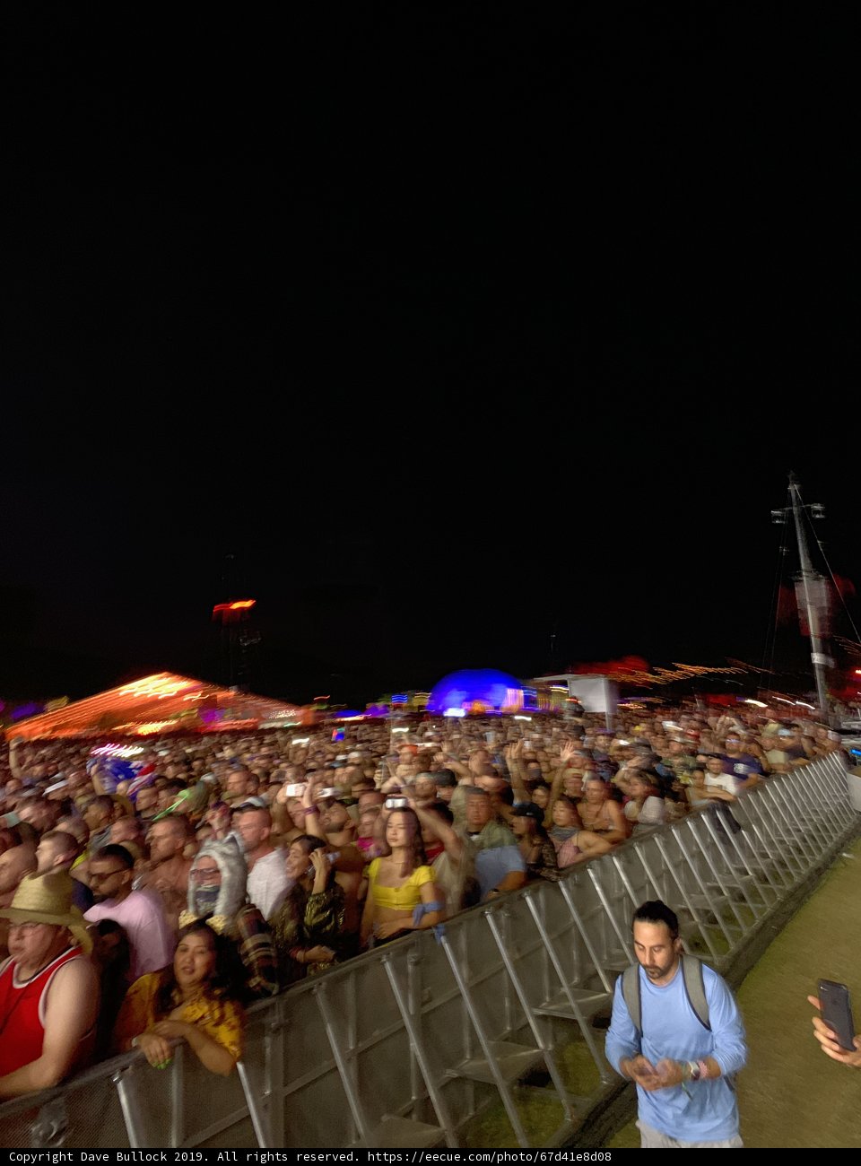 Nighttime Concert Crowd