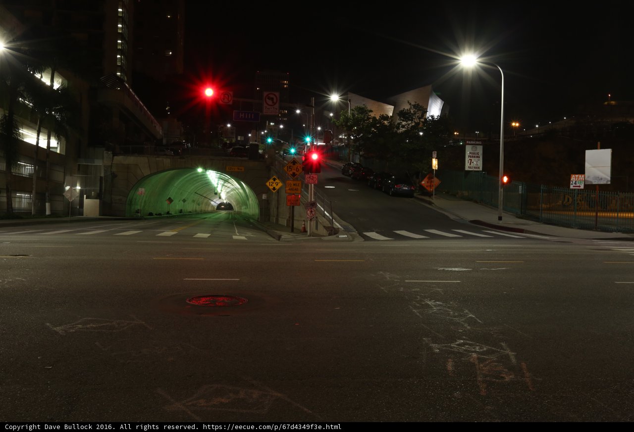 A Dark and Empty Urban Road