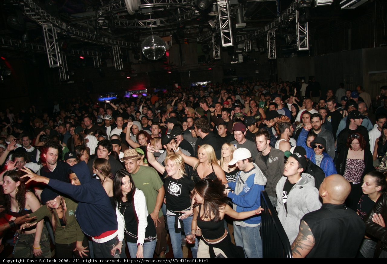 Urban Nightlife: A Crowd Rocks Out