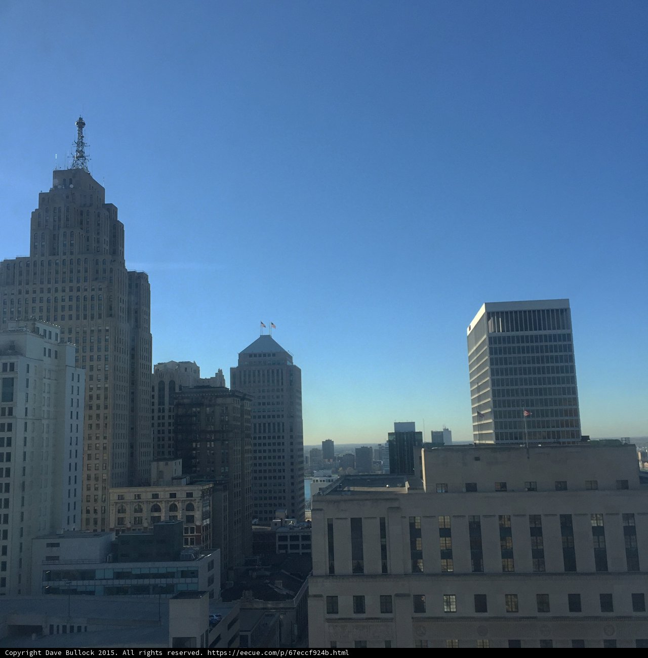 Detroit Downtown Clear Day