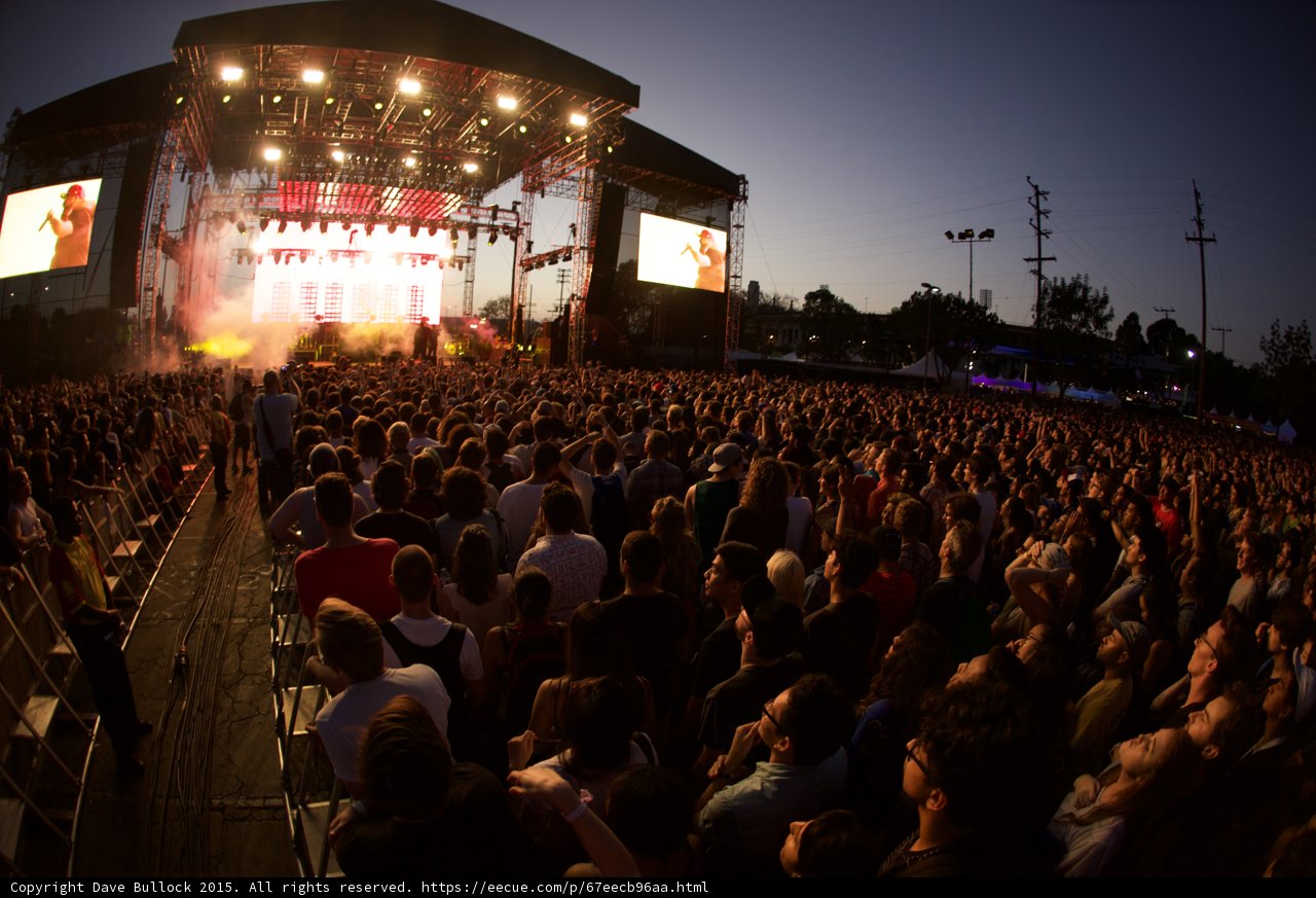 Stage with Orange Smoke