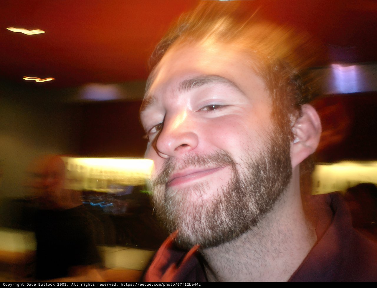 Blurred Portrait of a Bearded Man