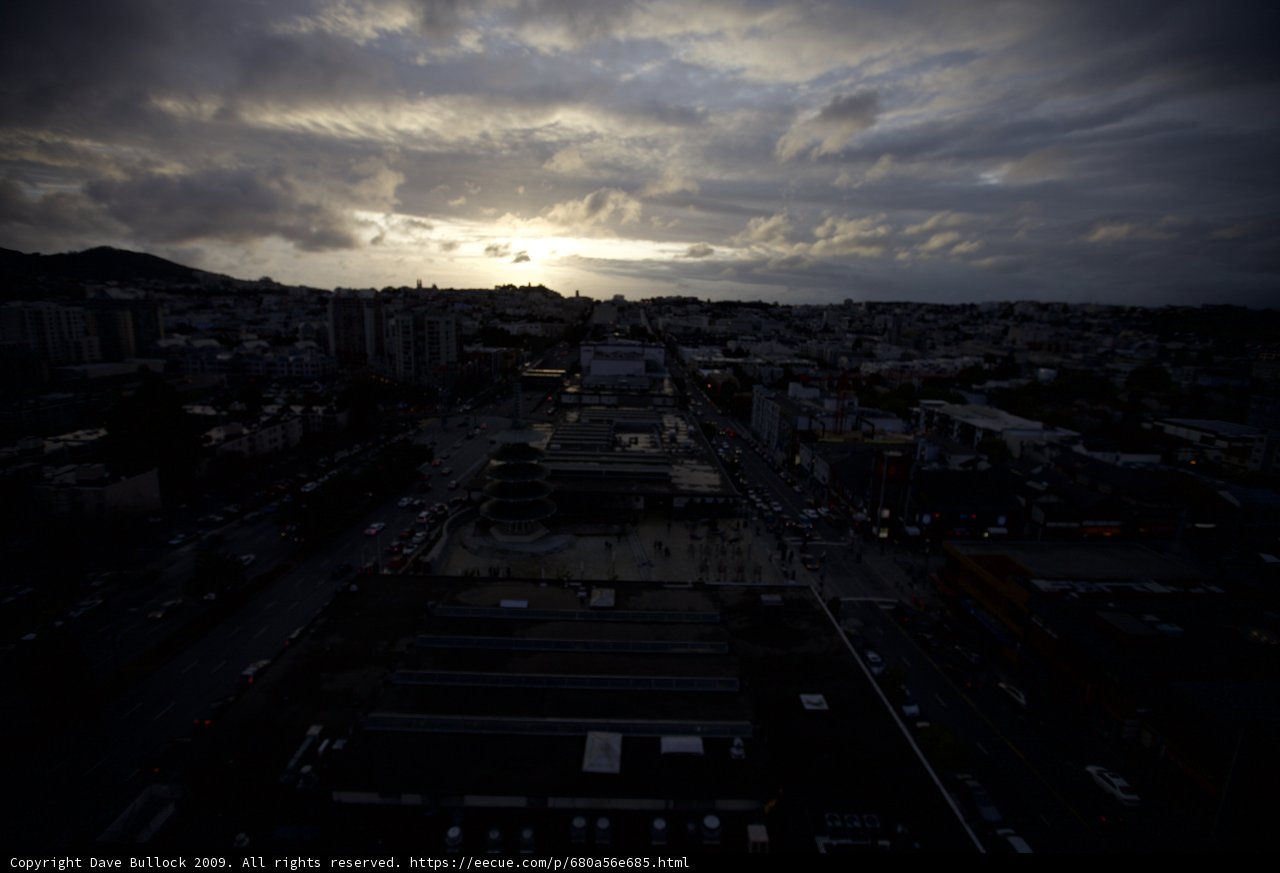 Urban Flare at Sunset