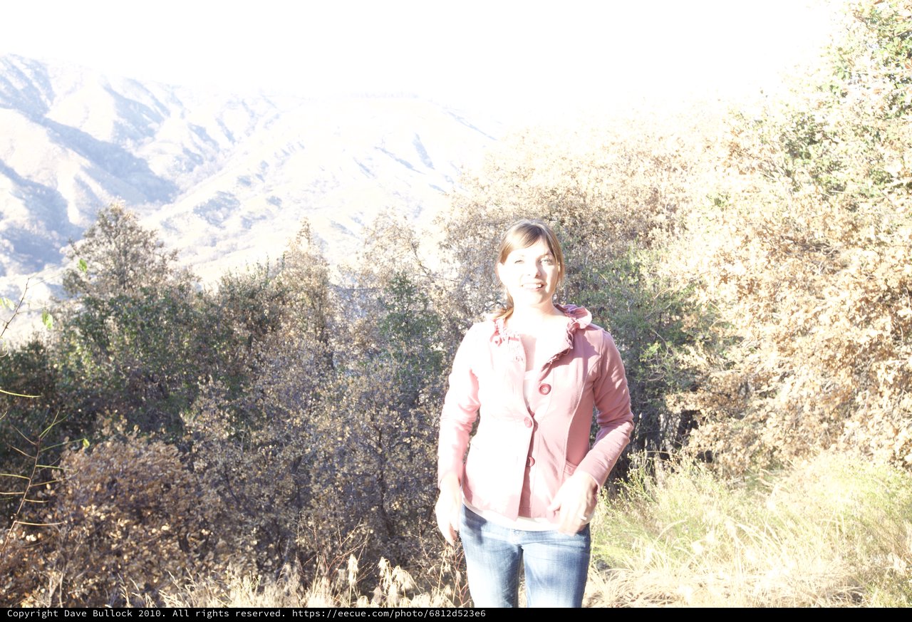 Woman Hiking in the Angeles Crest Mountains