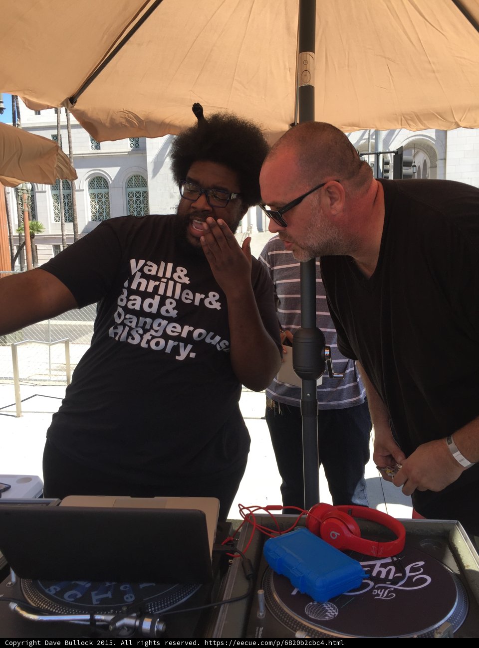 Questlove's Black Shirt and Glasses