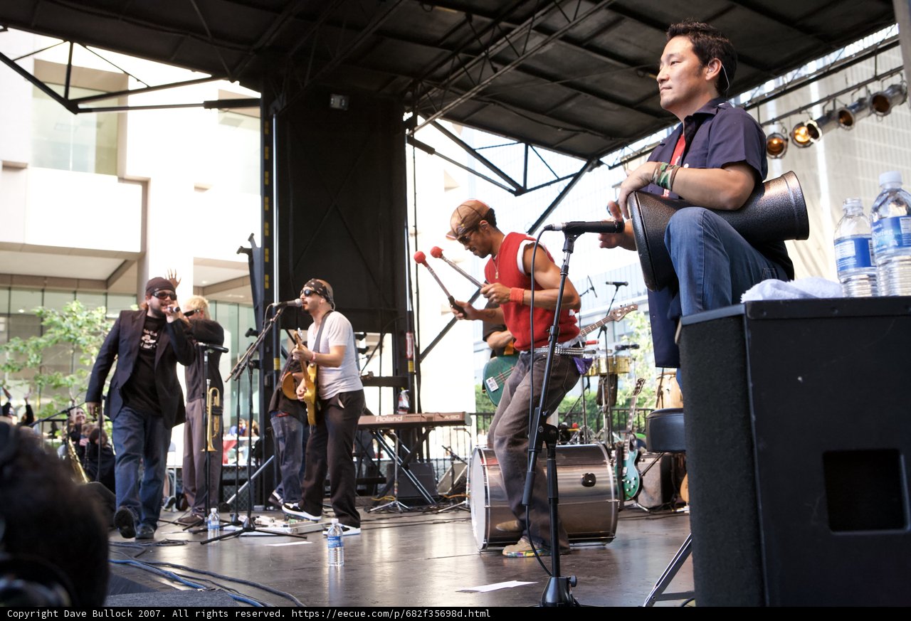 Ozomatli Band Performs Live on Stage