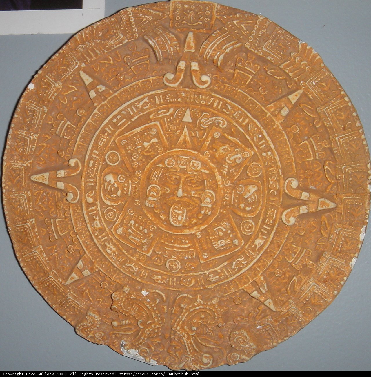 Mayan-inspired Wooden Plate