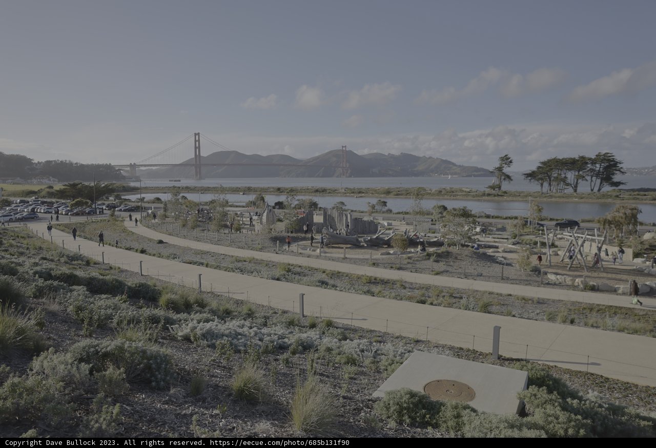 Golden Gate Bridge Overlooking the Hill