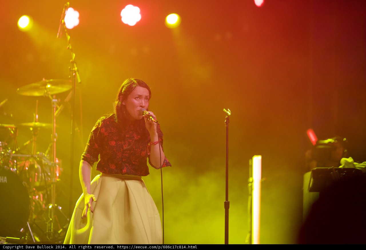 Spotlight on Yukimi Nagano Caption: Yukimi Nagano rocks the stage at Coachella 2014, performing her hit songs in style with her signature skirt and powerful vocals. The crowd is entranced by her performance, while Yukimi shines in the spotlight with her microphone in hand.