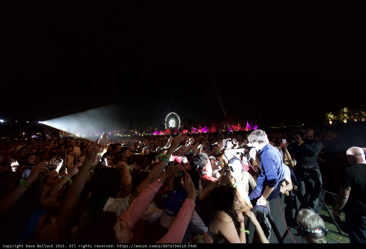 Man in the Middle at a Coachella Concert