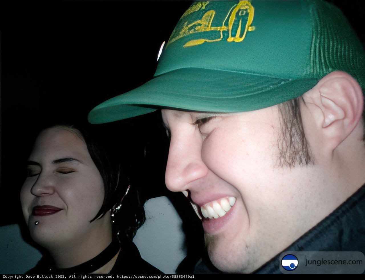 Green Baseball Cap Smiles