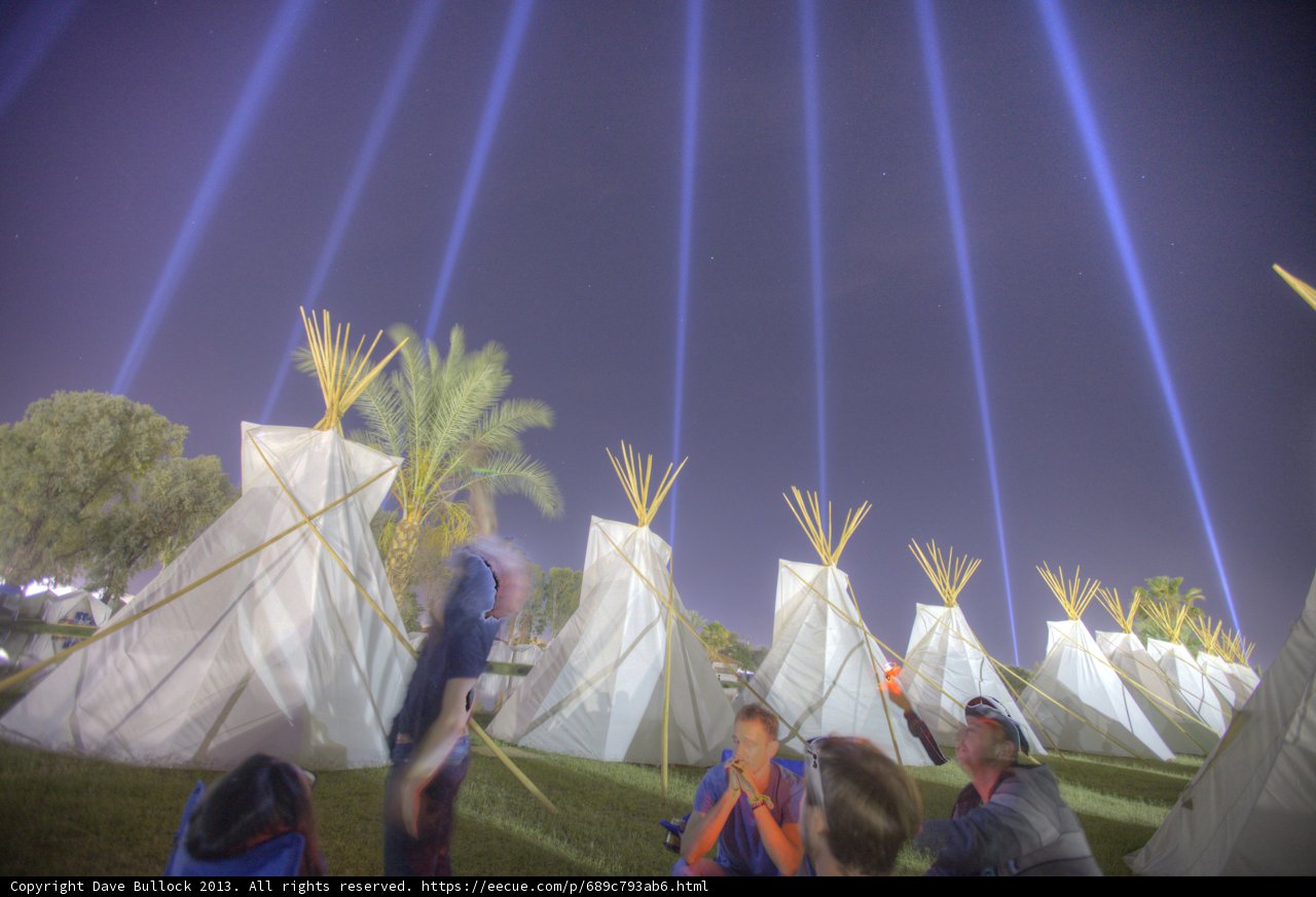 Tent Party under the Night Sky