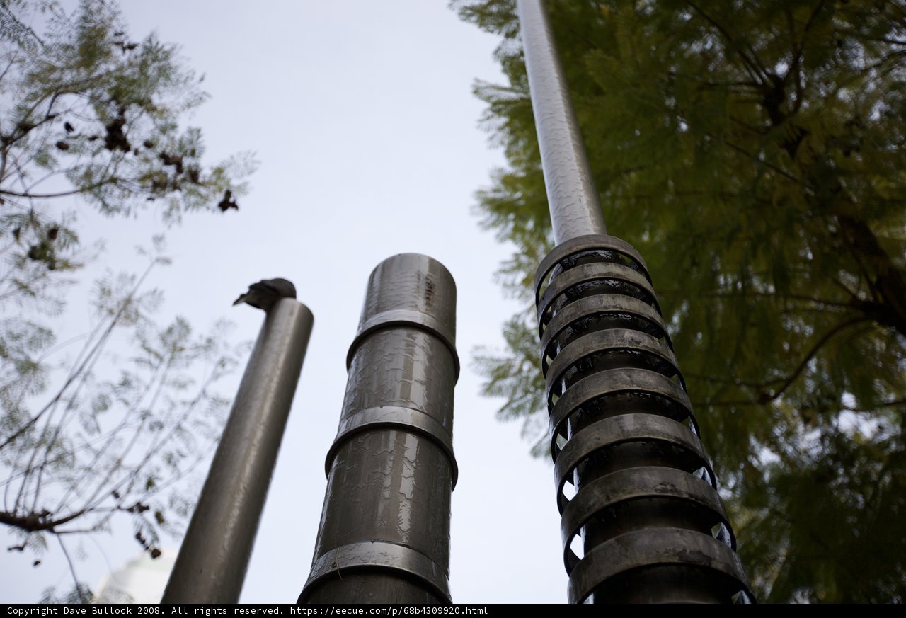 Metal Pole and Treescape