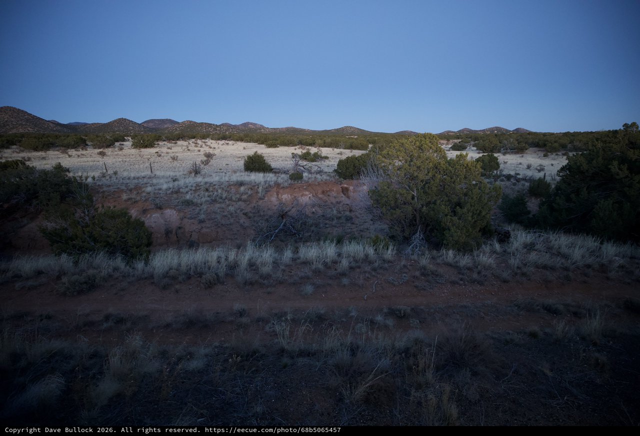 Desert Twilight Over New Mexico Scrubland