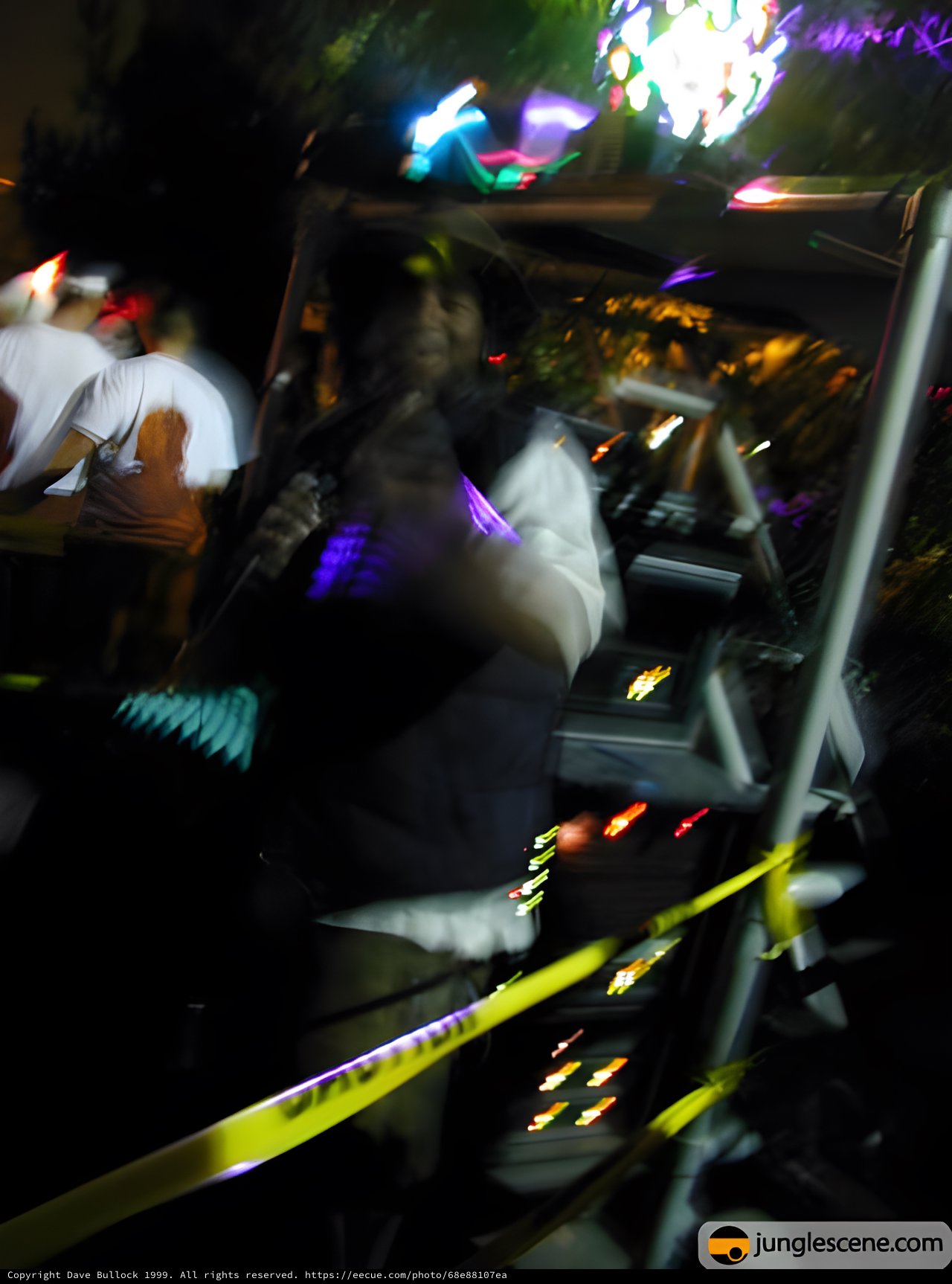 Blurred Motion at 1990s Electronic Music Event
