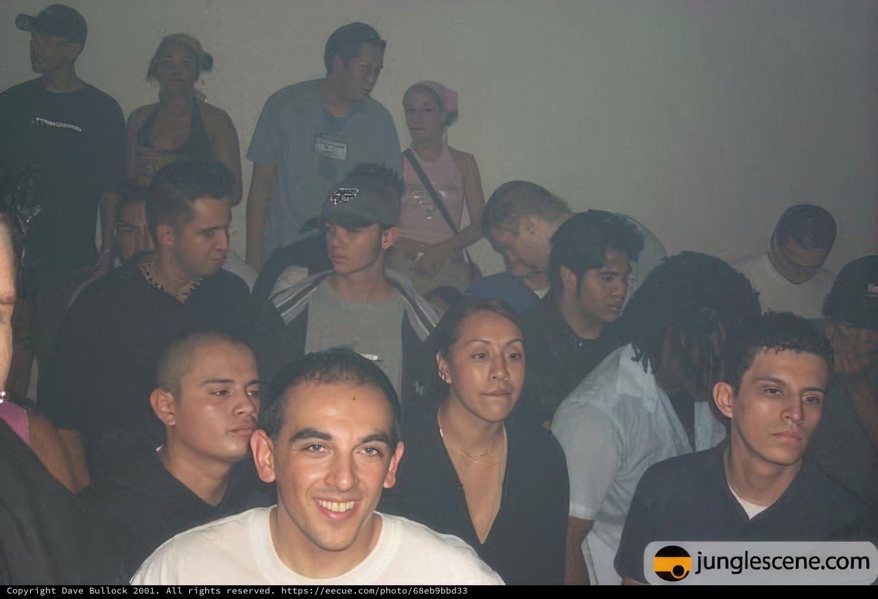 Nightclub Crowd Ready to Party