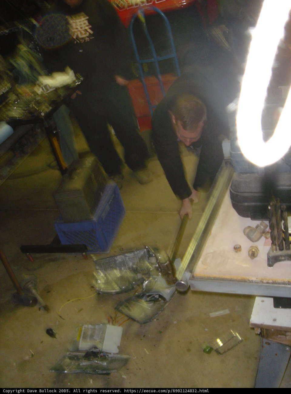 A Man at Work in a Plywood Factory