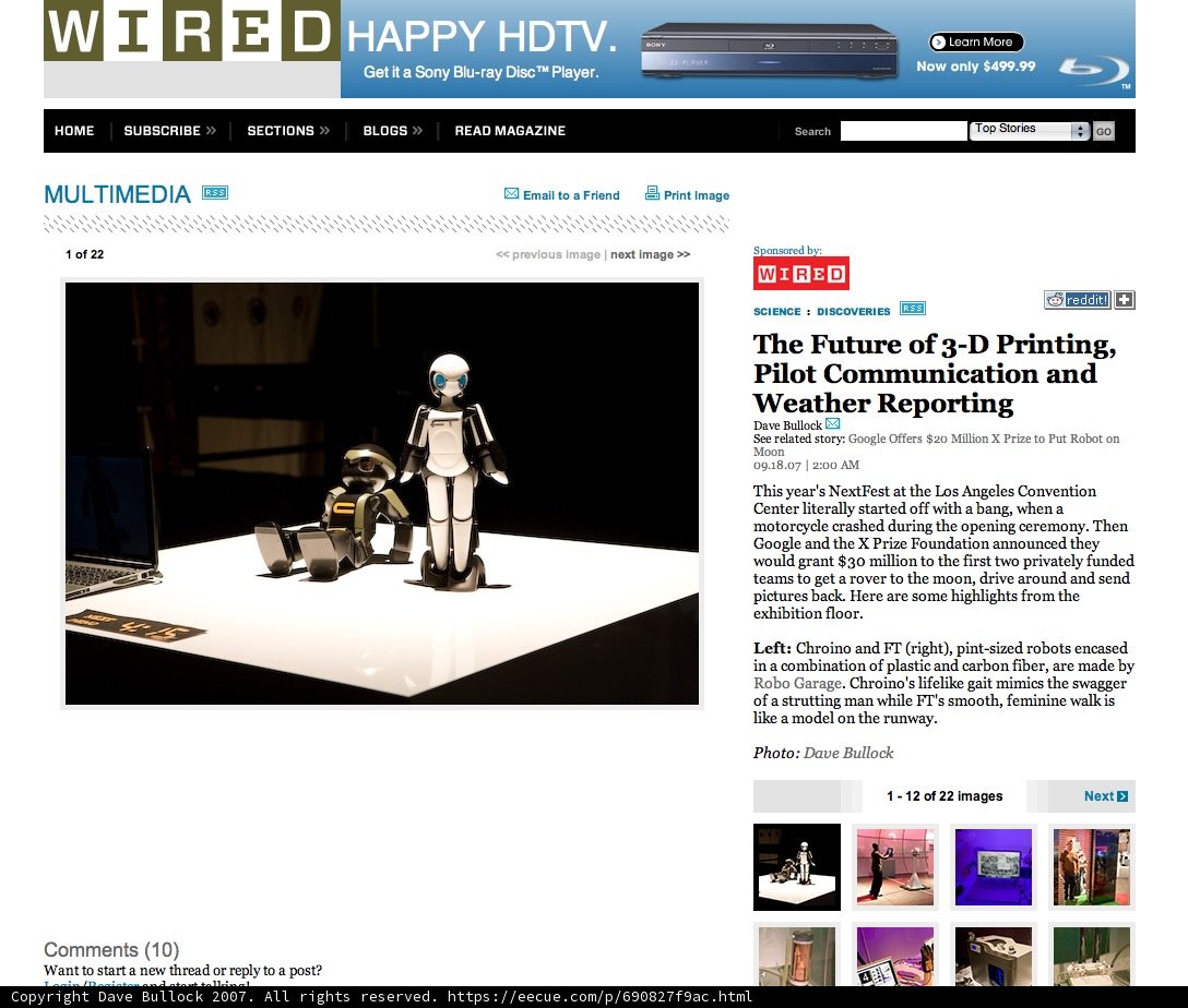 The Intersection of 3D Printing and the Web