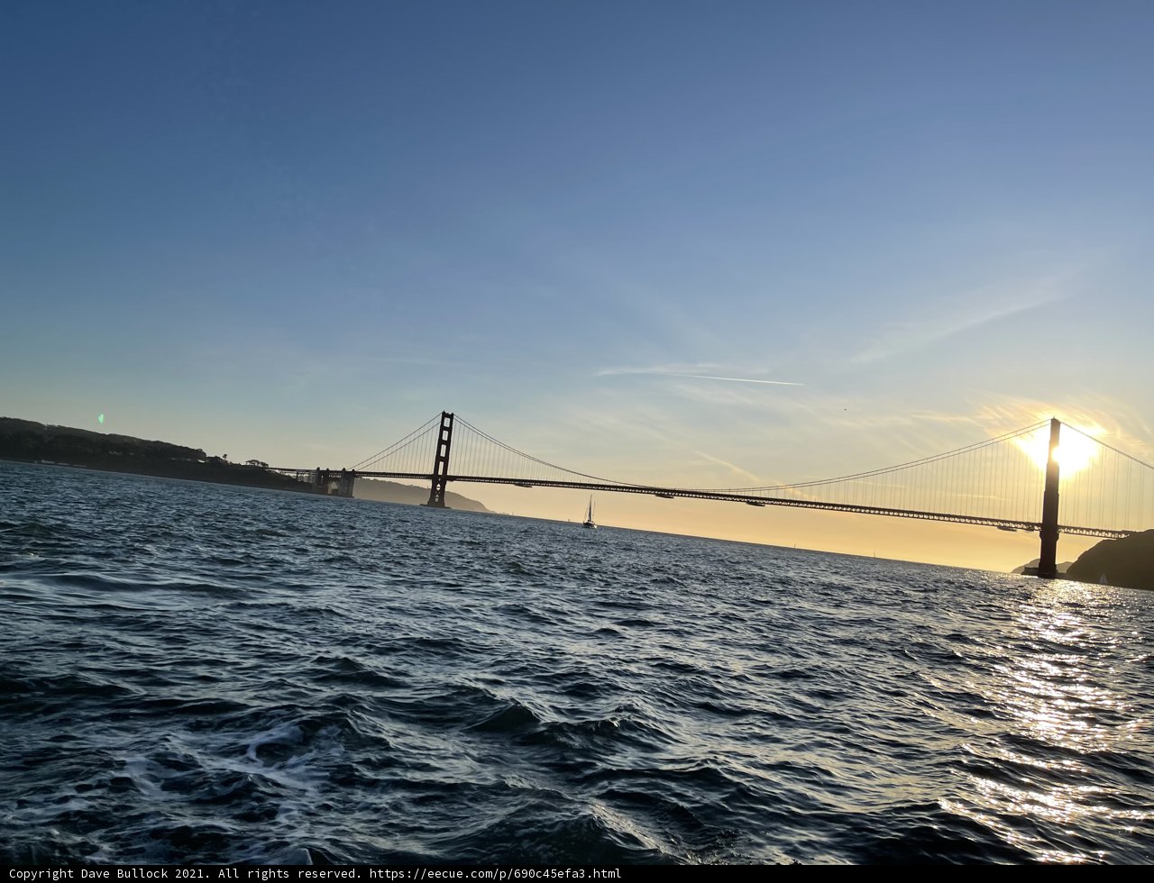 Sunset over the Golden Gate Bridge