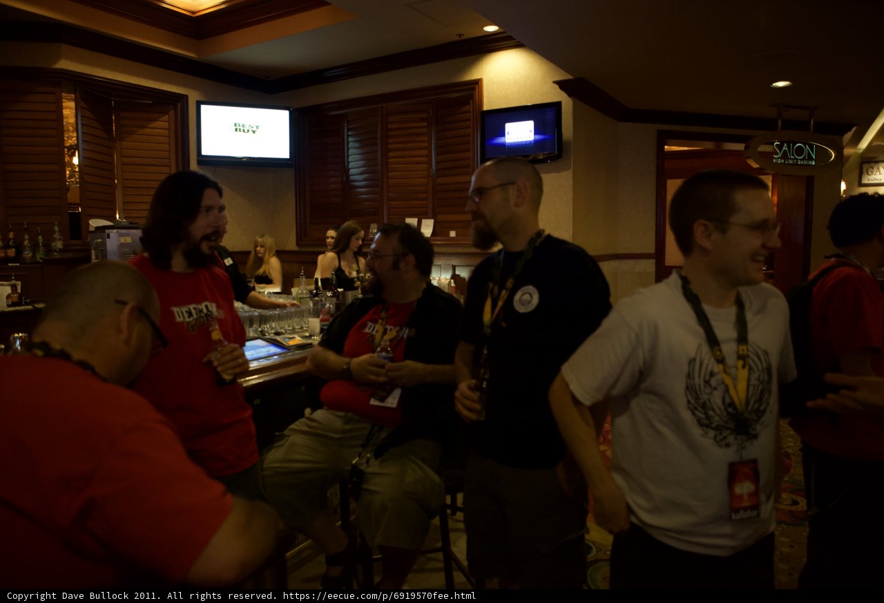 Dave Grohl enjoys drinks with friends at 2011 Defcon Pub