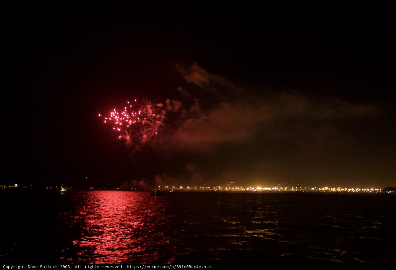 Spectacular Fireworks Show on the Water