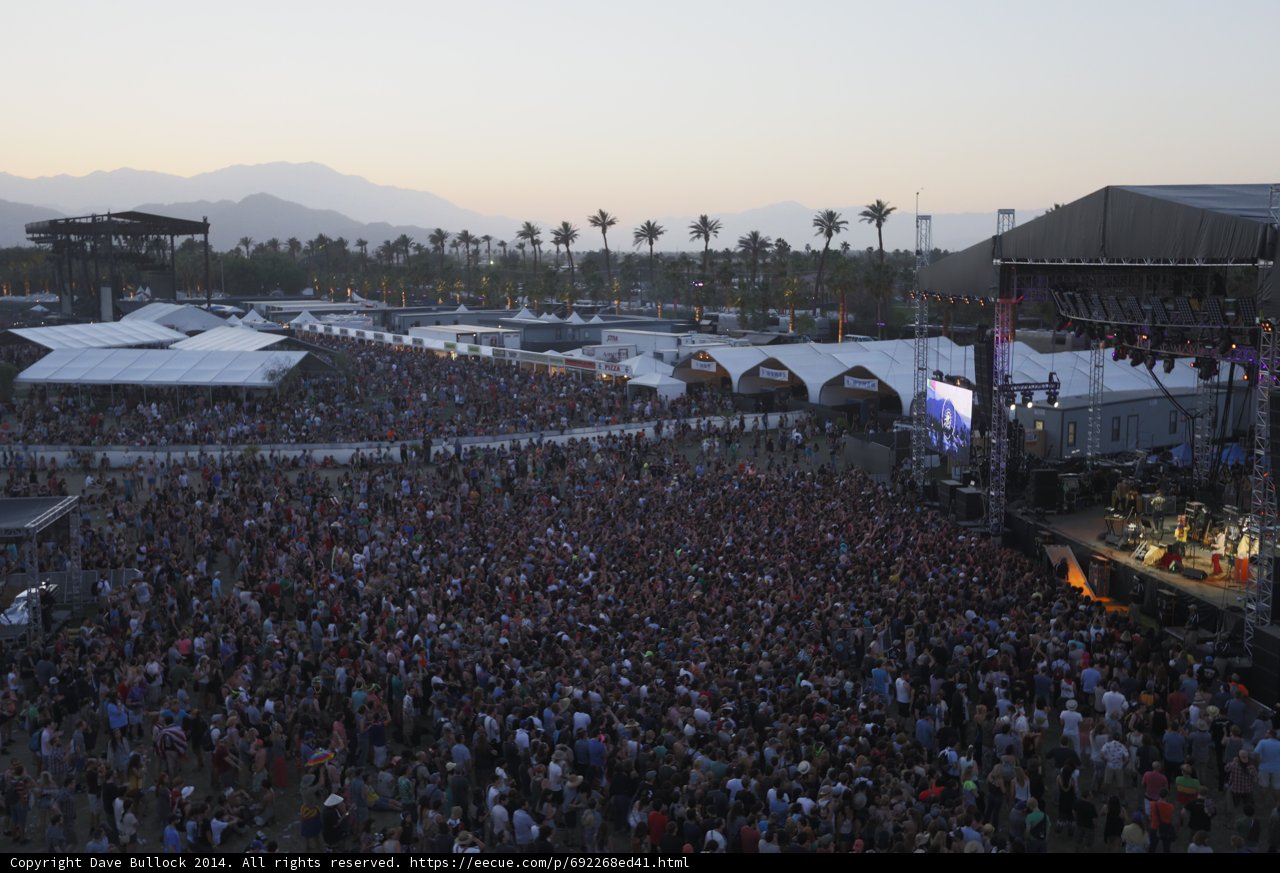 Concert Crowd at Coachella Music Festival