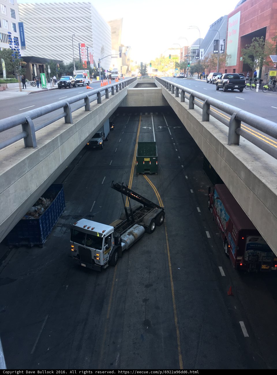 Truck Parked Under Overpass