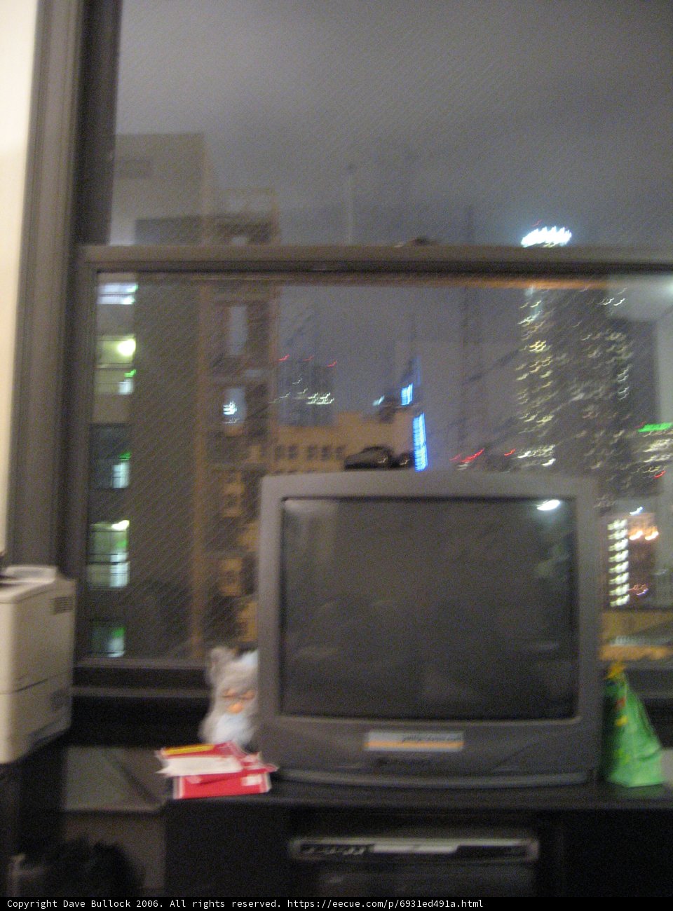 Entertainment Center with TV and Computer Monitor
