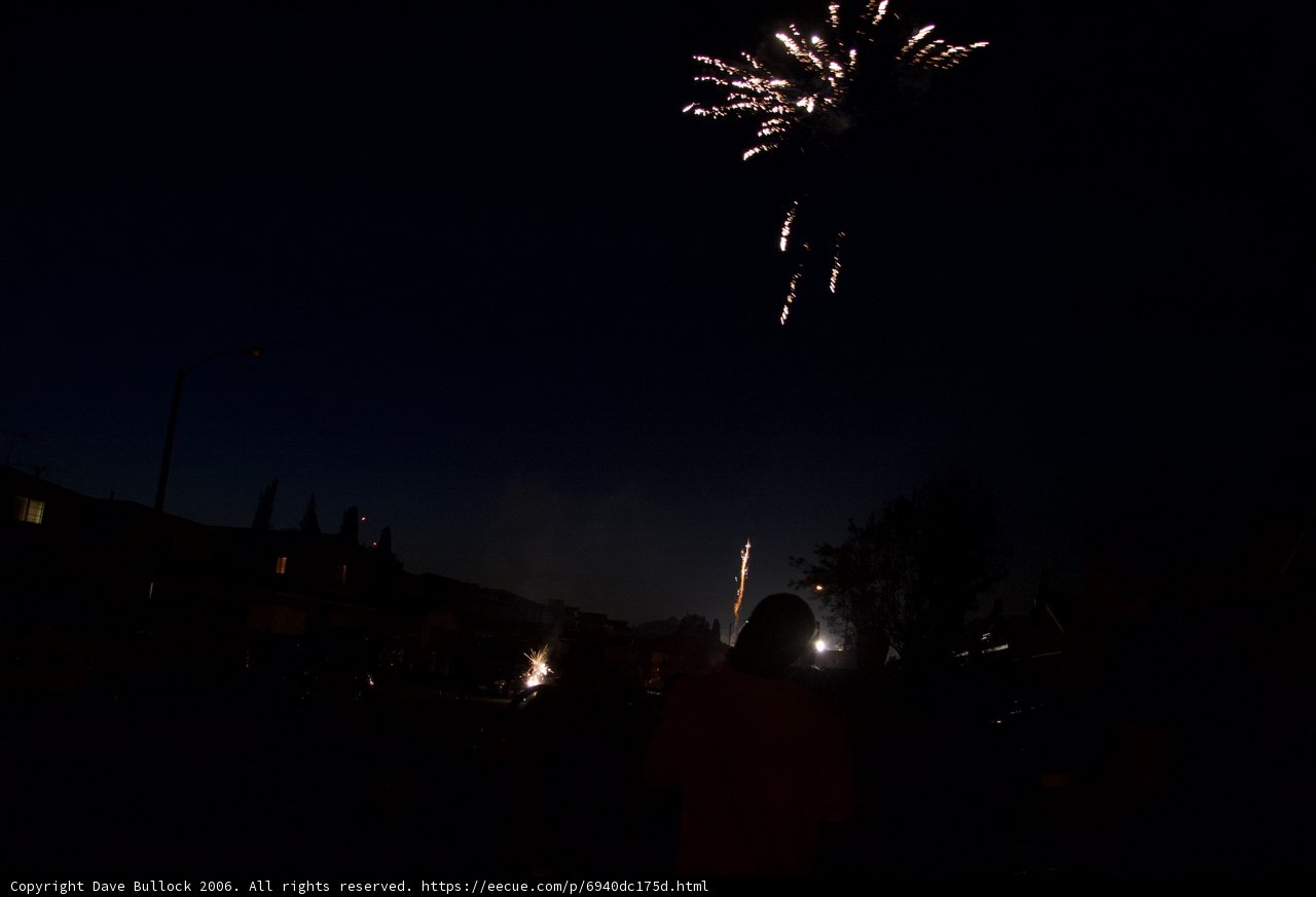 A Firework Show over the City