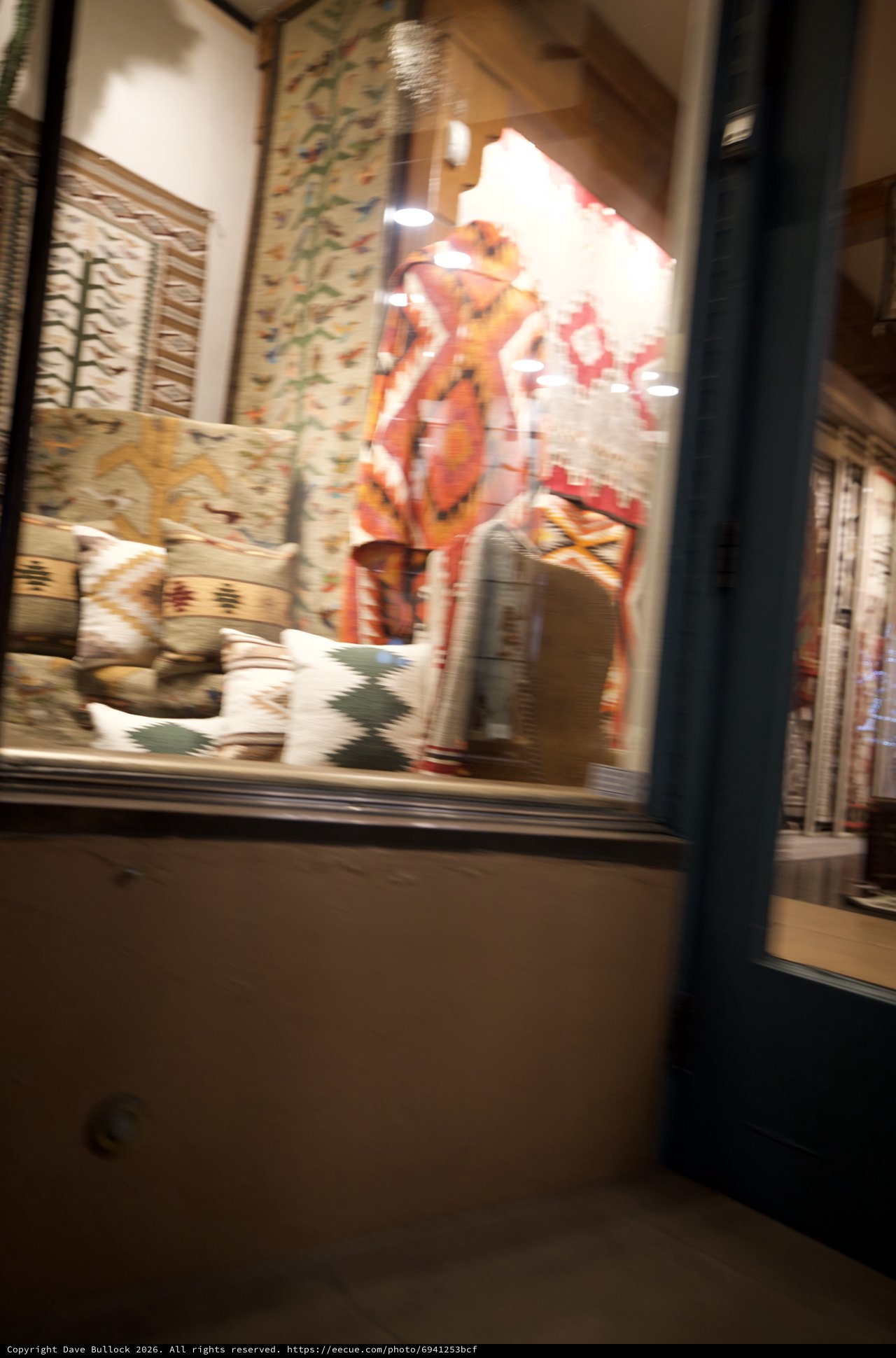 Evening Window Shopping at Southwest Textile Gallery