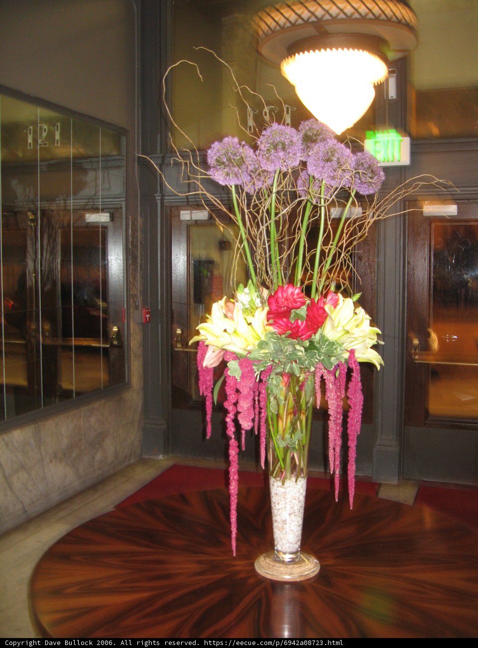 Artistic Flower Arrangement on Wooden Table