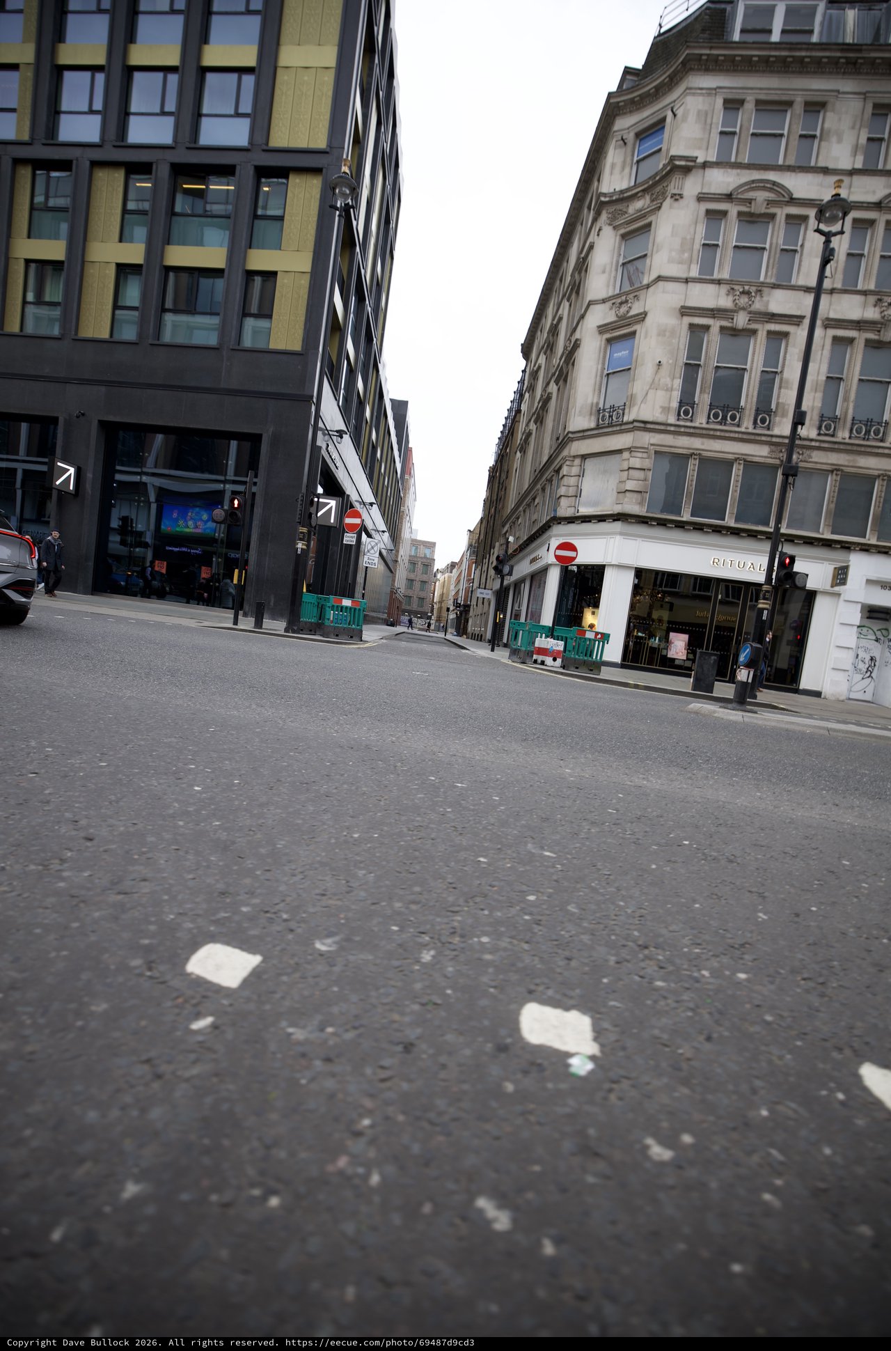Empty Urban Street at Dawn in London