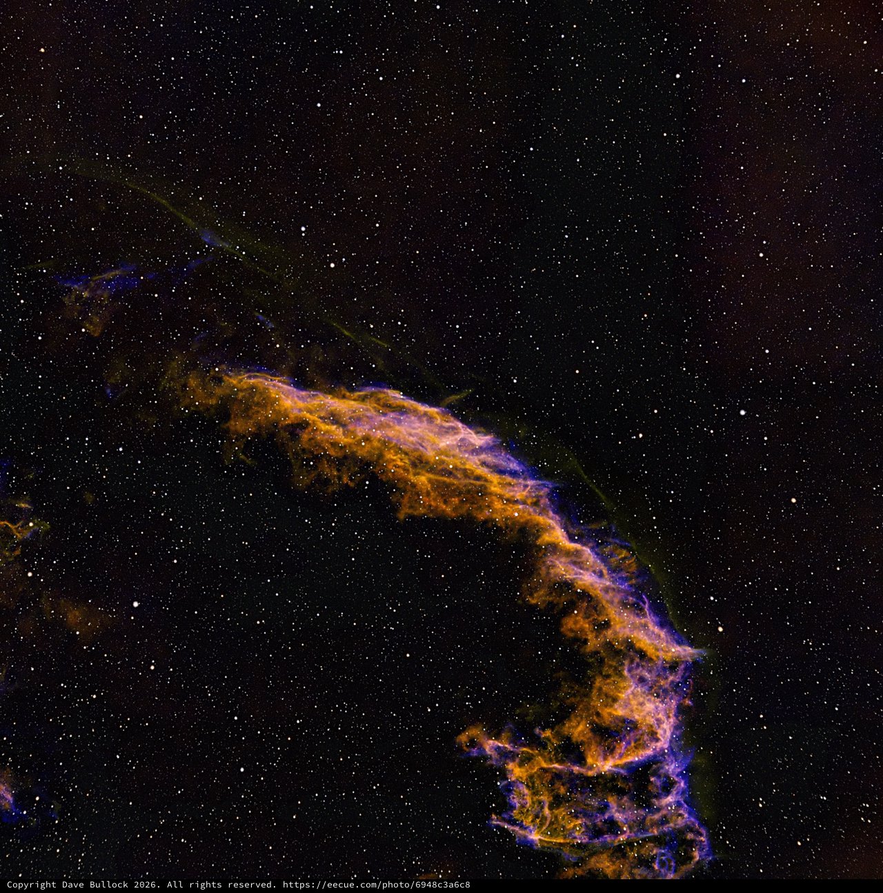 NGC 6992 - Eastern Veil Nebula in SHO Narrowband