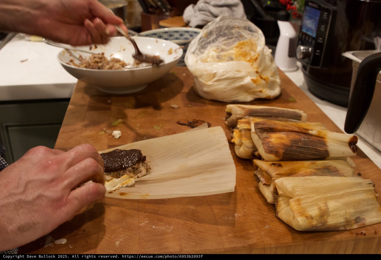 Making Traditional Tamales for Christmas Celebration