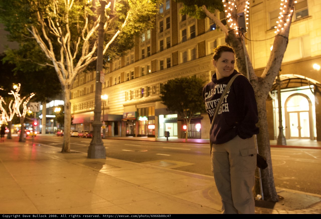 Night Stroll on a Glowing Downtown Street