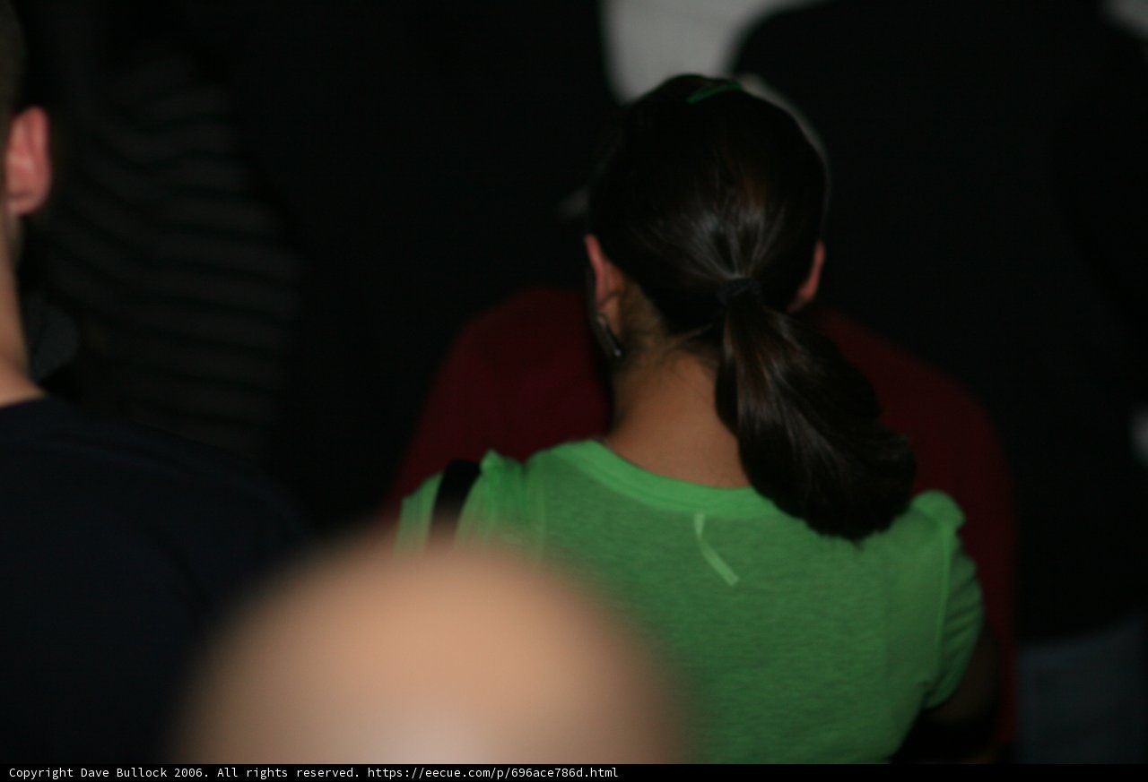Green Shirt Standing Out in the Crowd