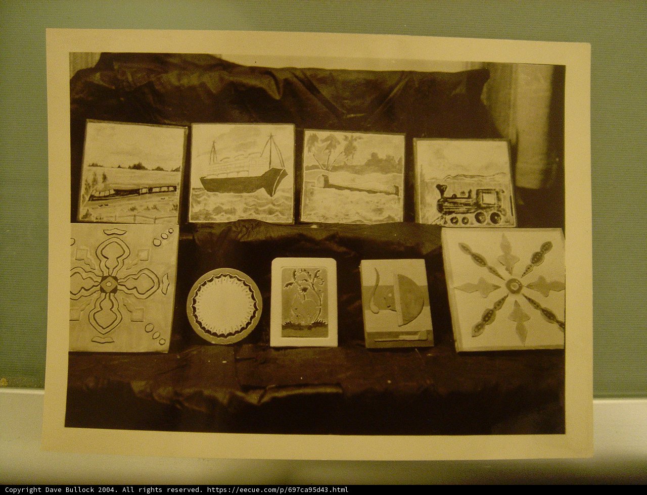 Display of Vintage Greeting Cards