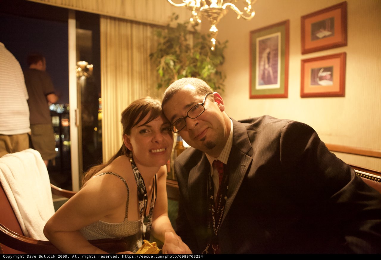 Couple Poses Together at DEF CON 17 Party