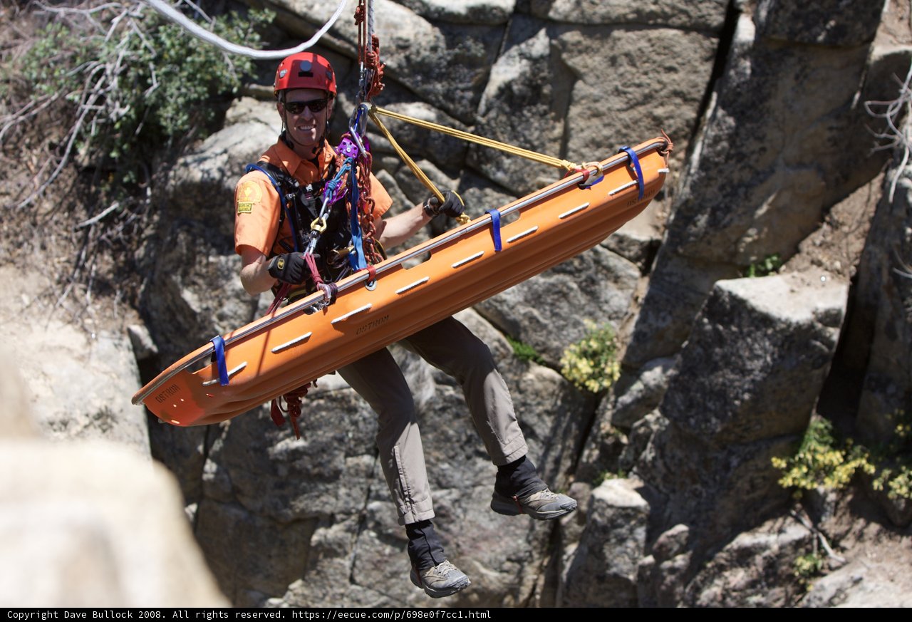 Highlining with a Raft