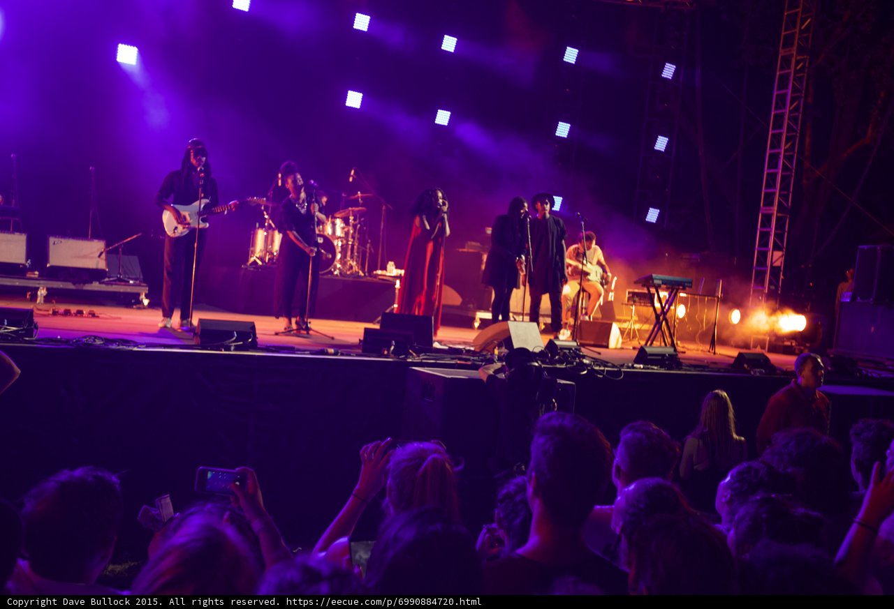 Solange Wide Stage Full Band Crowd LED Panels Purple Haze