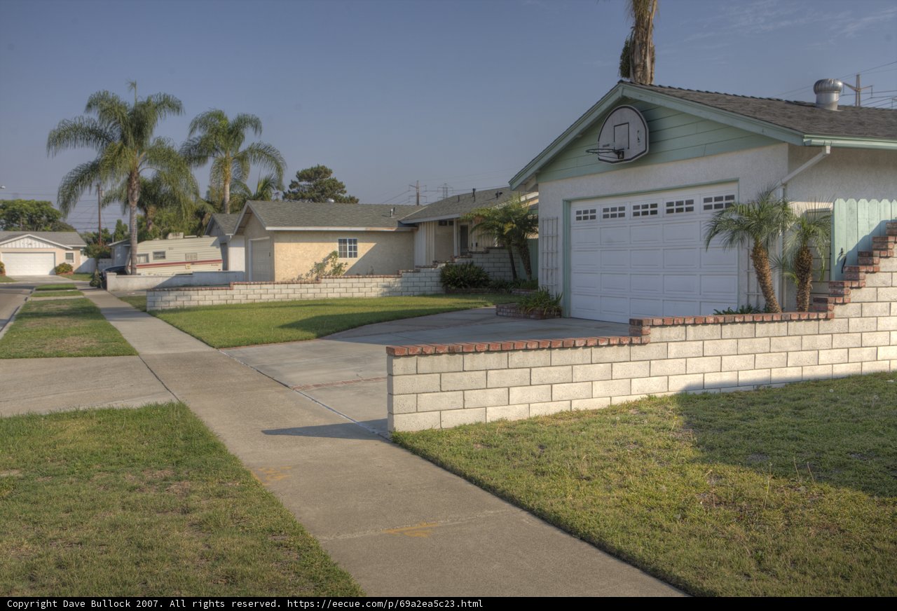 Garage Door in a Serene Neighborhood