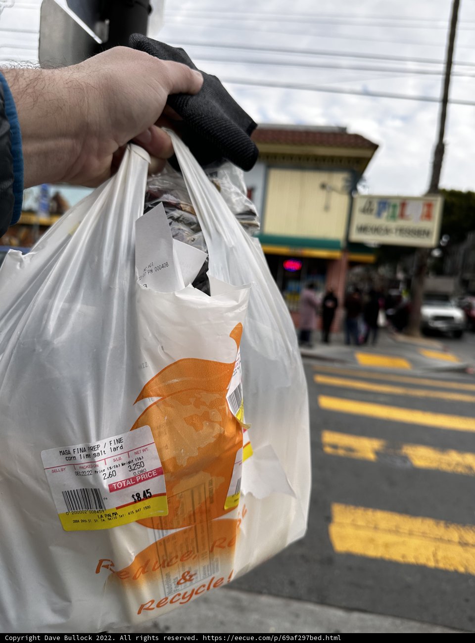 Crossing with Groceries