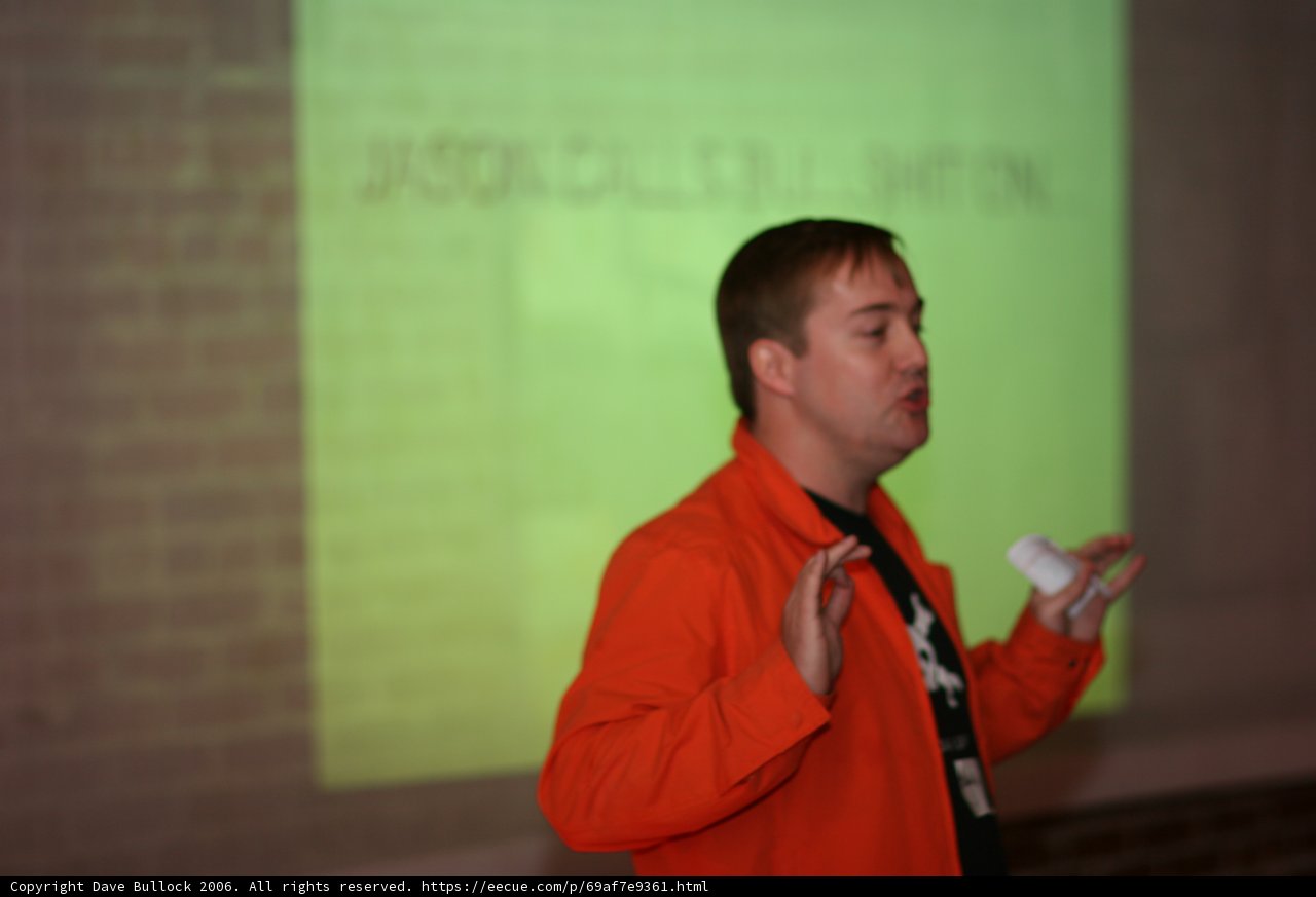 Jason Calacanis presenting at Barcamp 3