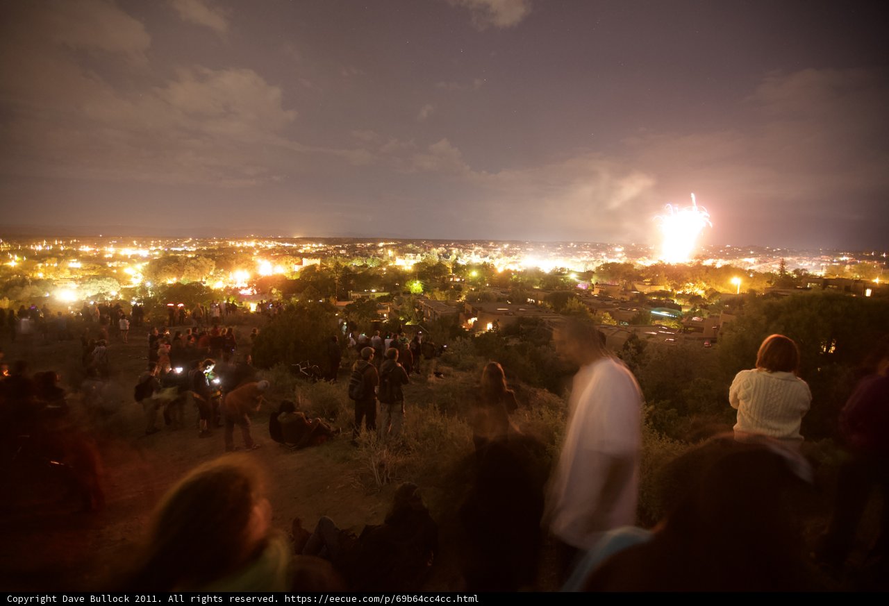 Santa Fe Skyline Alight with Flares