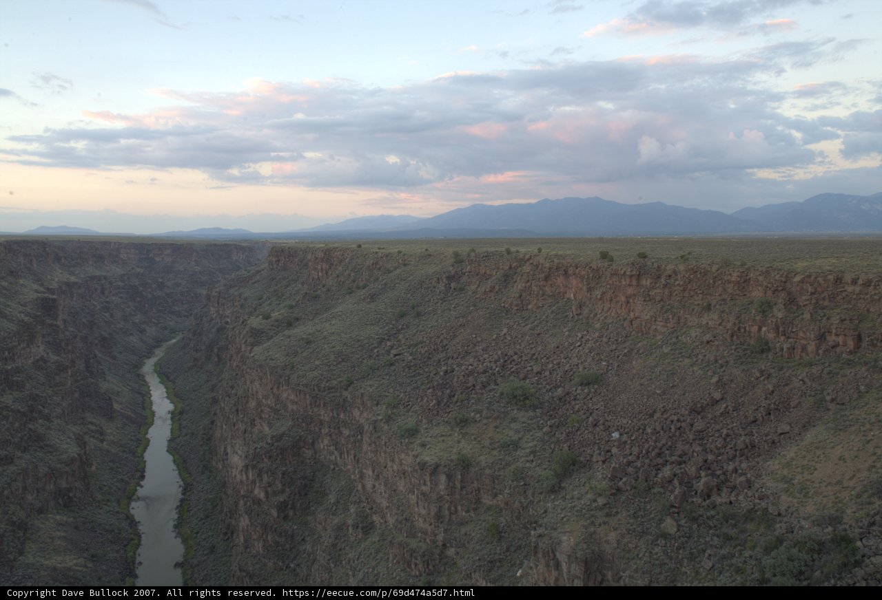 Sunset over the Canyon River