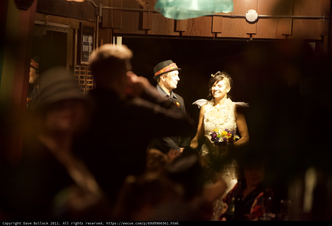 Bride and Groom Take the Spotlight