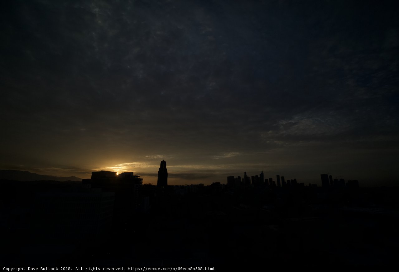 Sunset over the LA Skyline