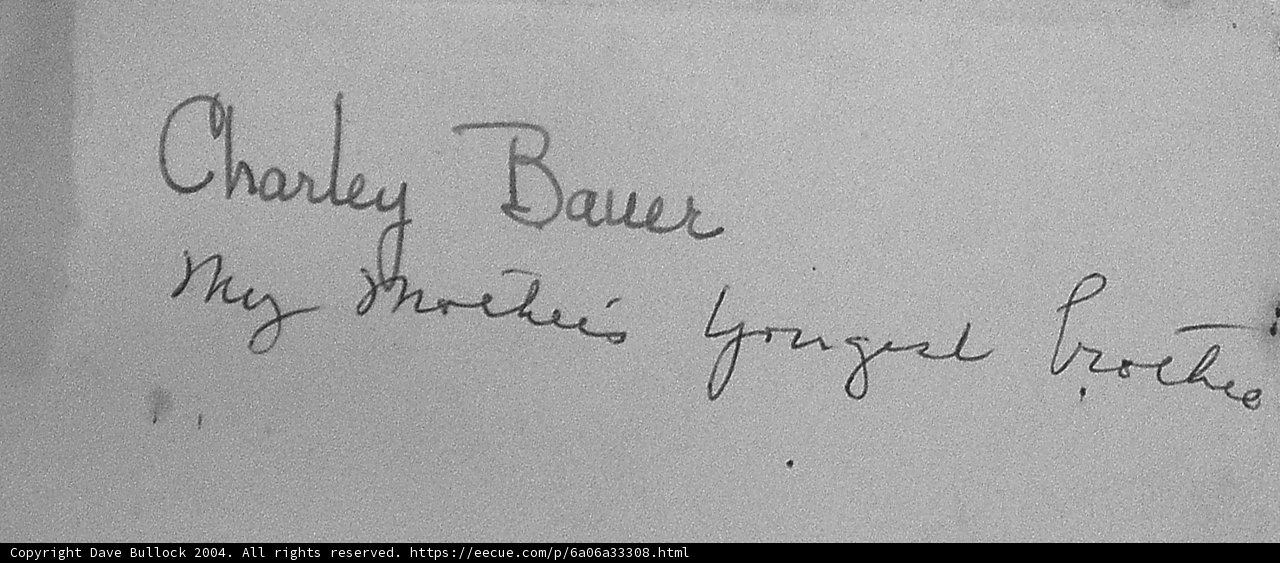 Charley Bauer's Handwriting on Display