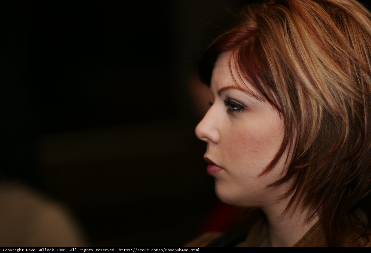 Redhead in Black Jacket