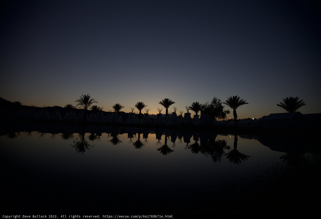 Desert Sunset Over Water